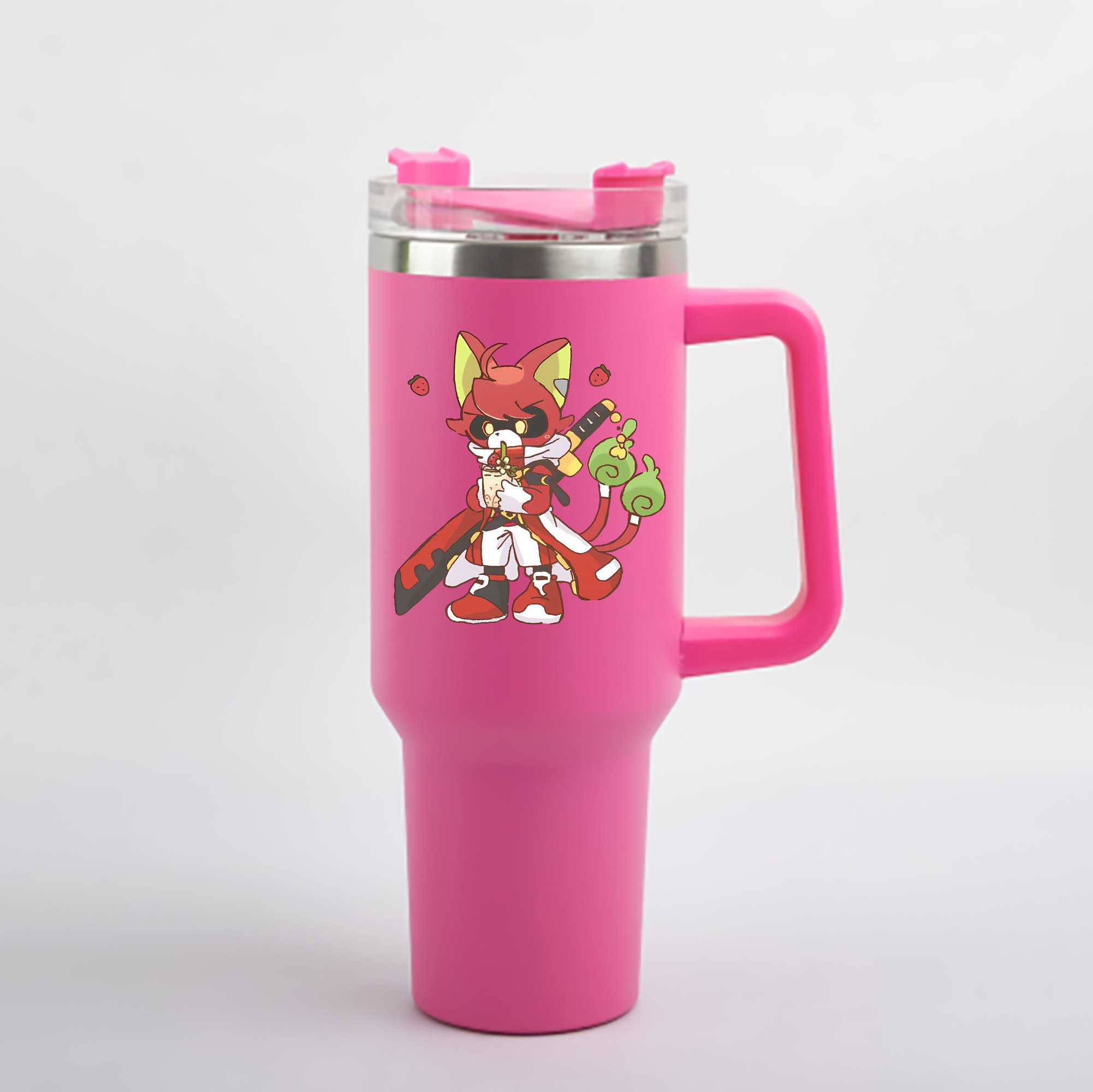 （画像用） 妖怪ウォッチ Yo-kai Watch 1200mL車用タンブラー - クリスタルステッカー（プラスチックストロー付き）